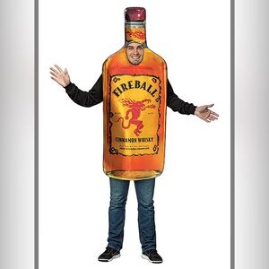 ☄️Fireball Whisky Adult Costume - Adult Size s - xl